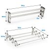 Aero-W Stainless Steel Wall-Mounted Collapsible Clothes Rack – 60lb Capacity, Space-Saving Clothesline for Indoor & Outdoor Use