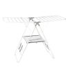 Hamilton Beach Foldable A-Frame Drying Rack with Adjustable Arms and Flip-Up Shoe Racks for Indoor Drying