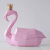 LCNINGZJH Geometric Flamingo Tissue Box, Eco Resin Bathroom Towel Dispenser, Home Decorating Desktop Decoration Gift (Black, Blue, Gold, Pink, White, Dark Blue) (Color : Pink)