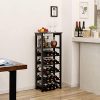 VASAGLE 20 Wooden Wine Rack, Free Standing Bottles Display Storage Shelf