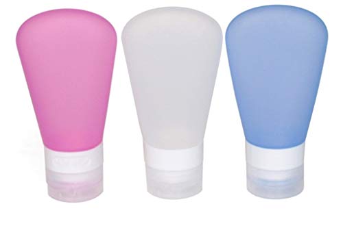 Portable Food Grade Squeeze Silicone Liquid Travel Bottles TSA Approved