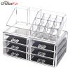 CHOICEFUN Fancy Plastic Stackable Divider Desk Make Up Storage Box