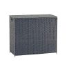 Household Essentials ML-7245 Wicker 3 Compartment Laundry Sorter with Lid | 3 Section Clothes Hamper | Grey