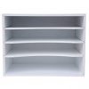 Julie-Home Wood Desktop Organizer Letter Tray File Mail Sorter,White