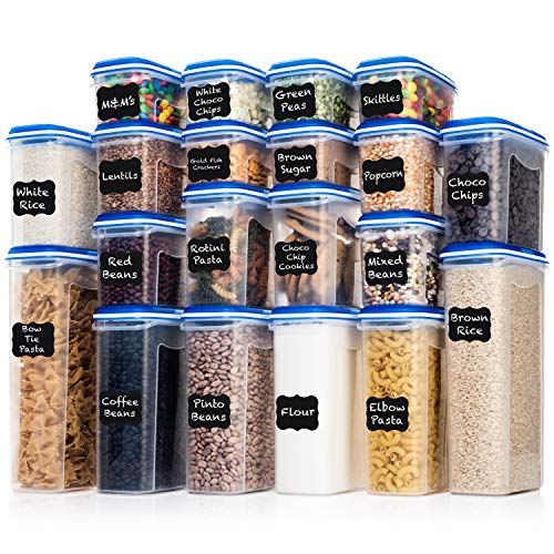 LARGEST Set of 40 Pc Food Storage Containers (20 Container Set) Shazo