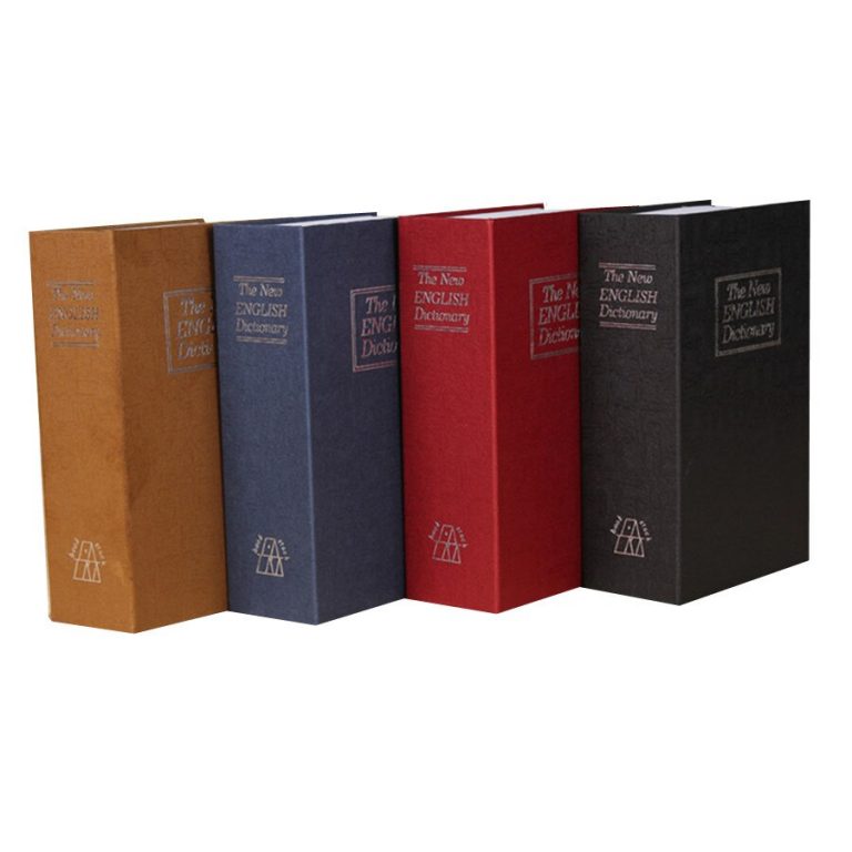 4 Colors Dictionary Book Secret Hidden Security Safe Lock Cash Money Jewellery Locker Storage Box Size M L XL for Choice
