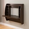 Prepac EEHW-0200-1 Wall Mounted Floating Desk with Storage, Espresso