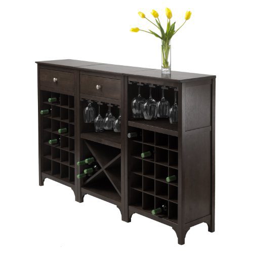 Winsome 92745 Ancona Wine Storage, Dark Espresso