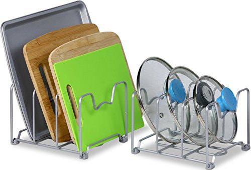 2 Pack - SimpleHouseware Kitchen Cabinet Pantry and Bakeware Organizer