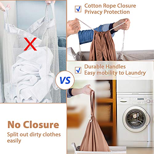 MCleanPin Collapsible Double Laundry Hamper with 2 Sorting Liners