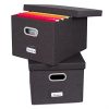 Internet's Best Collapsible File Storage Organizer | Decorative Linen Filing