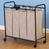 Household Essentials 7173 Rolling Quad Laundry Sorter