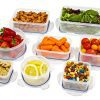 Free Plastic Food Container Set with Locking Lids - 16-Piece Snap-On Storage Solution for Fresh and Easy Meal Prep - Dishwasher and Freezer Safe