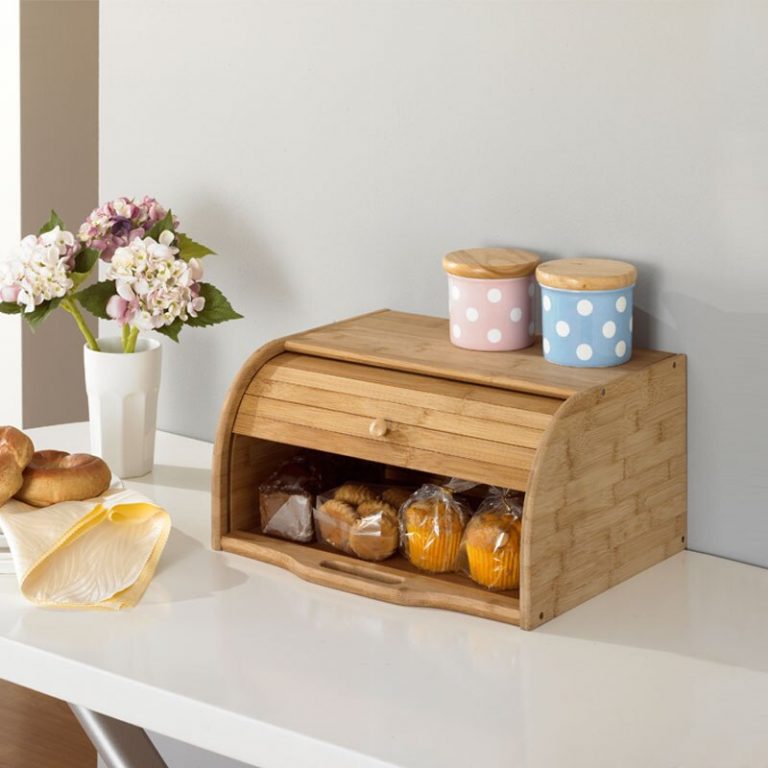Creative Bamboo Bread Dust-Proof Case Europe Style Eco Kitchen Storage Holders Natural Wood Table Organizer Storage Box