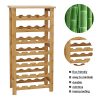 Kinbor Bamboo Wine Standing Rack Storage (28-Bottle)