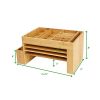 Bamboo Desk File Organizer - Streamlined Storage for Office and Home Essentials