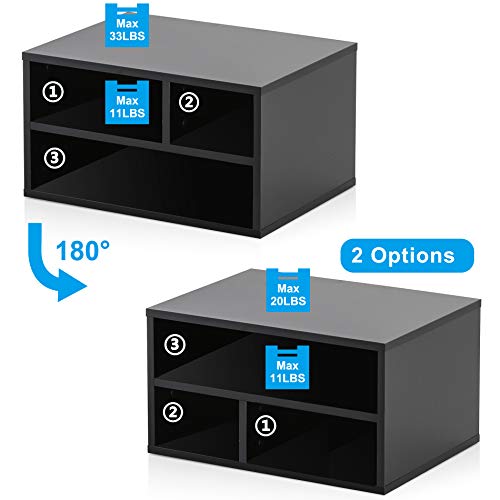 FITUEYES Wood Printer Stands with Storage，Workspace Desk Organizers