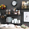 Wall35 Kitchen Storage Metal Wire Fruit Basket - Racks Wall Mounted Shaves