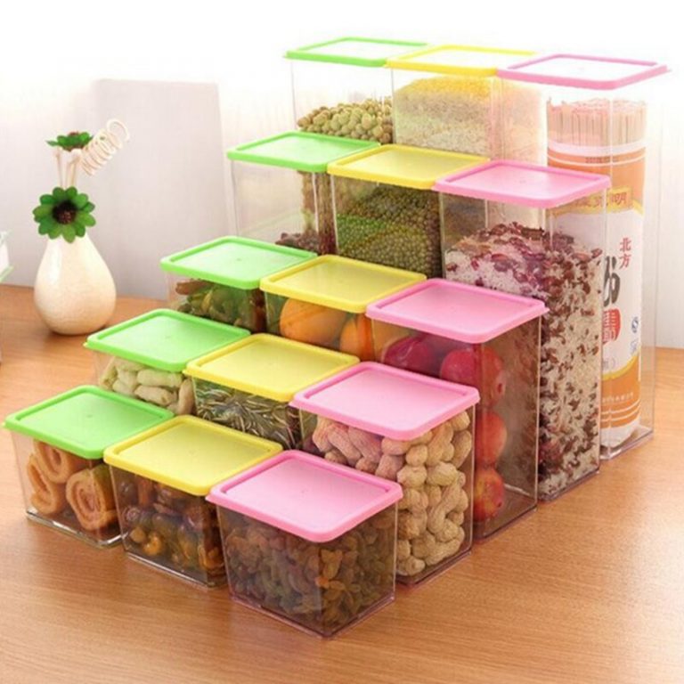 Plastic Food Storage Box Grain Container Kitchen Organizer Kitchen Organizer Food Snacks Organizer