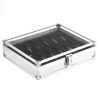 1pcs12 Grid Leather Watches Display Show Storage Box Case Slots Jewelry