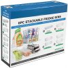 Greenco 6 Piece Refrigerator and Freezer Stackable Storage Organizer Bins