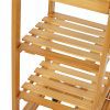 Nova Microdermabrasion Rolling Wood Kitchen Island Storage Trolley Utility