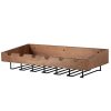 brightmaison Wall Mounted Walnut Stained Wood Wine Stem Rack
