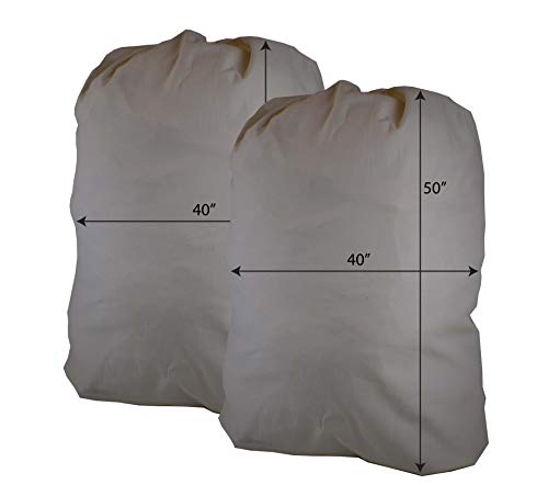Huge Havy Duty Eco Friendly Cotton Storage Laundry Bag, Sixa 40"X50", for Painting, Storage. Moving (2 Pack)