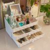 NEW MYSTICA ABS Three layer Plastic Makeup Drawers Storage Box Jewelry