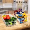 Sorbus Fridge Bins and Freezer Bins Refrigerator Organizer Stackable Food Storage