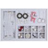 4 in 1 Stackable Velvet Jewelry Trays Drawer Oganizer Watch Rings