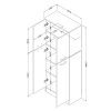 South Shore 4-Door Storage Pantry with Adjustable Shelves, Pure Black