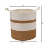 Extra Large Cotton Rope Basket - 18"x16" Woven Storage for Blankets, Towels, Toys, and More - Stylish and Durable Laundry Hamper with Handles