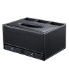 KINGFOM Creative Tissue Box Holder with 3 Compartments Holder
