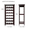Homfa Bamboo Wine Rack, 7 Tier Free Standing Wine Storage Rack Display