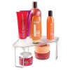 mDesign Corner Plastic/Metal Freestanding Stackable Organizer Shelf