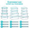 Glass Food Storage Containers - 24-Piece Set for Airtight and Leak-Proof Meal Prep, Oven-to-Table Versatility, BPA-Free & FDA Approved