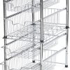 Simple Houseware Stackable 2 Tier Sliding Basket Organizer Drawer, Chrome