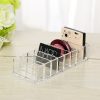 Fashion Clear Acrylic 8 Slots Cosmetic Organizer Powder Storage Box Household