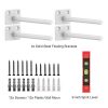 Heavy-Duty 6-Inch Floating Shelf Brackets – Hidden Wall Mount Supports for Sleek Storage & Décor (White, 4-Pack)