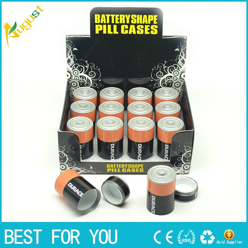 1PC Diversion Safe Stash Pill Box Battery Secret Hidden Money Coins Container Case as gift for men storage box