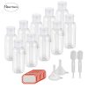 10 Pcs Travel Size Bottle Toiletries Liquid Containers with Flip Caps