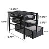 Stackable 3 Tier Organizer Baskets with Mesh Sliding Drawers