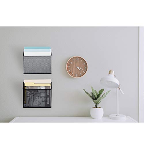 DESIGNA 3 Tiers File Folder Organizer,Mesh Standing File Organizer Black