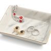 Nordic grey striped marble plate - Ceramic jewelry tray, ring holder, bracelets plate, decor dish - Perfect for holding small jewelries, rings, necklaces, earrings, bracelets, cosmetics etc.