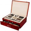 Italian Collection Flatware Wooden Box, Premium Case for Flatware with drawer, Silverware storage chest that holds up to 75 pcs of Silverware