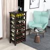 Homfa Bamboo Wine Rack, 7 Tier Free Standing Wine Storage Rack Display