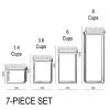 Shazo Airtight Container Set for Food Storage - 7 Piece Set + 18 Chalkboard Labels