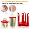 Fun Life 25-Piece Food Storage Container Set with Rotating Rack