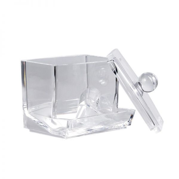 Clear Cotton Swabs Box Plastic Holder Cotton Swabs Stick Storage Box Case